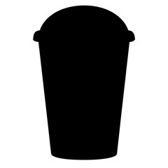 frappuccino vector silhouette icon, black and white illustration of drinks.