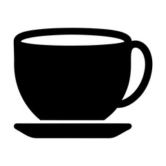 herbal tea vector silhouette icon, black and white illustration of drinks.