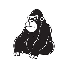 gorilla isolated on white background