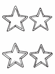 Five star rating review line art minimalist icon.eps