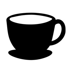 latte art vector silhouette icon, black and white illustration of drinks.
