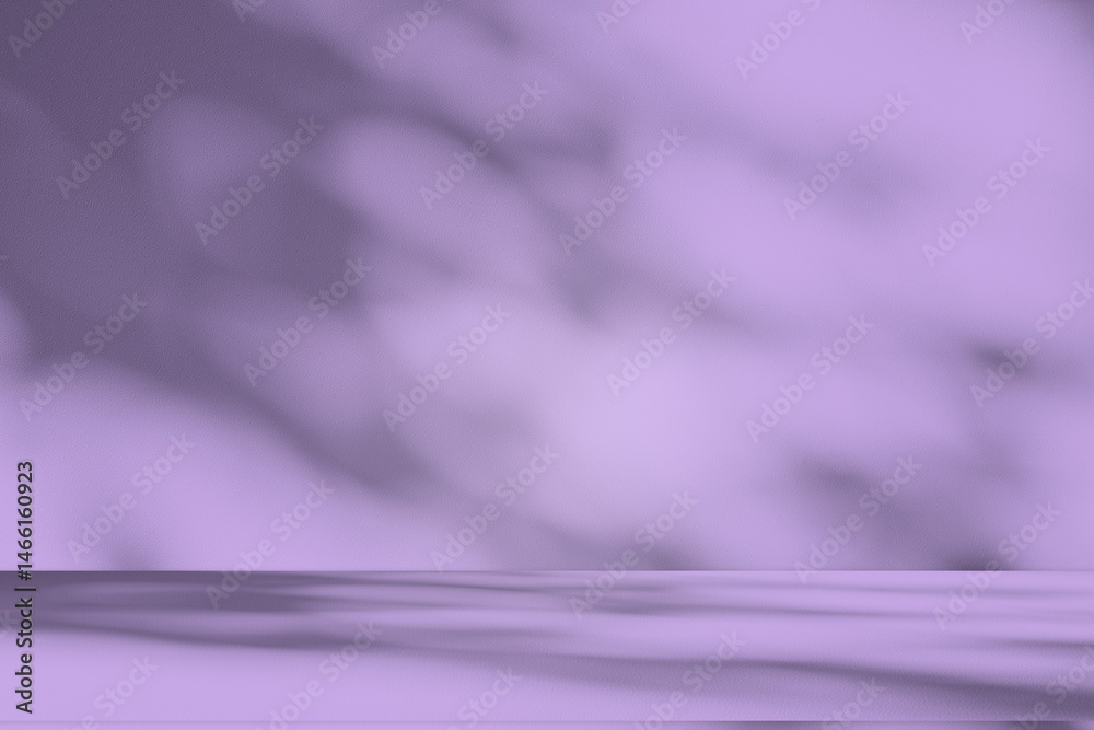 Leinwandbilder Wall interior background, studio and backdrops show products. with soft light shadow from window color blue and white. background for text insertion and presentation of product