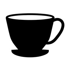 turkish coffee vector silhouette icon, black and white illustration of drinks.