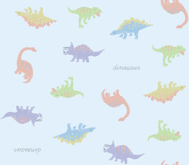 Mixed color dinosaurs