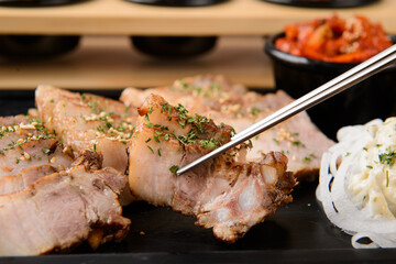 Korean style boiled pork
