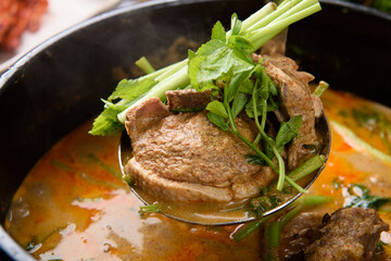 Korean style duck soup