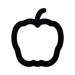 bell pepper rings vector silhouette icon - perfect for food, farming, or nutrition concepts.