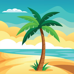 palm tree on the beach
