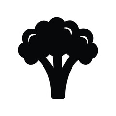 cauliflower vector silhouette icon - perfect for food, farming, or nutrition concepts.