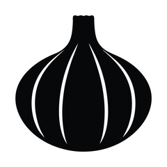 fennel bulb vector silhouette icon - perfect for food, farming, or nutrition concepts.