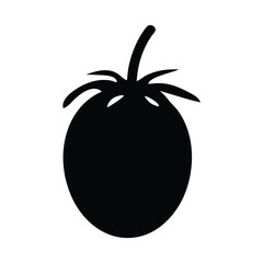 grape tomato vector silhouette icon - perfect for food, farming, or nutrition concepts.
