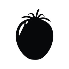 grape tomato vector silhouette icon - perfect for food, farming, or nutrition concepts.