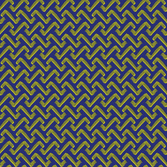 This abstract zigzag pattern features hand-drawn yellow lines on a navy blue background. Perfect for pattern textiles, prints, or branding with a bold, pattern modern, and energetic visual style.