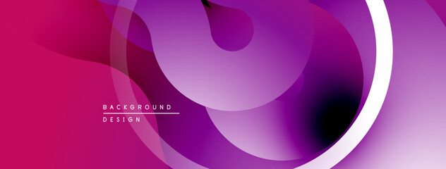 Abstract fluid shapes, vibrant purple hues, modern design. Smooth gradients create dynamic visual flow. Minimalist aesthetic.