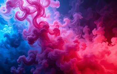 abstract background of blue and pink smoke in the form of a cloud