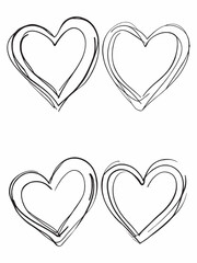 Glossy purple heart line art sleek clean vector illustration.eps