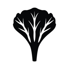 iceberg lettuce vector silhouette icon - perfect for food, farming, or nutrition concepts.