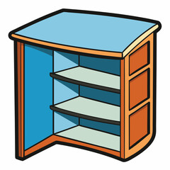 vector illustration of a shelf with shelves