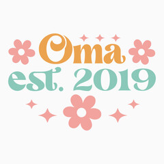 Oma Retro SVG T shirt Design Sublimation PNG