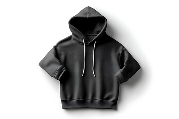 Plain black hoodie, relaxed fit