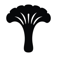 lion s mane mushroom vector silhouette icon - perfect for food, farming, or nutrition concepts.
