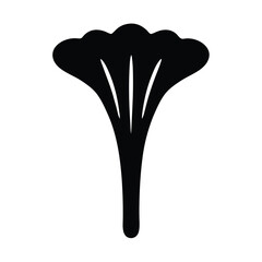 maitake mushroom vector silhouette icon - perfect for food, farming, or nutrition concepts.