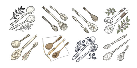 Whittlewood Spoons – Hand-Carved Wooden Spoons for Rustic Kitchen Charm & Natural Cooking, handmade wooden spoons, rustic kitchen spoon, carved wood spoon, whittlewood kitchenware. 