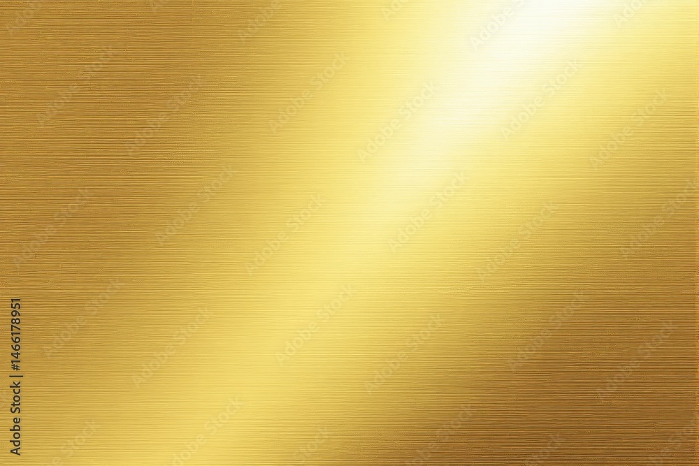 Poster elegant brushed gold metallic background with soft light reflection.