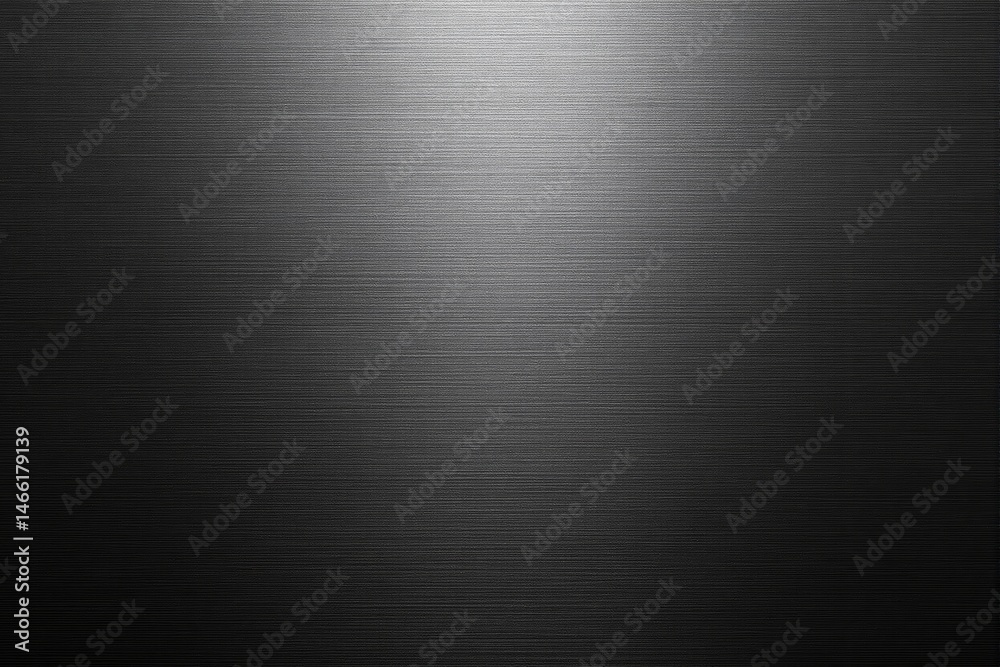 Poster dark brushed metal background with subtle light reflection.
