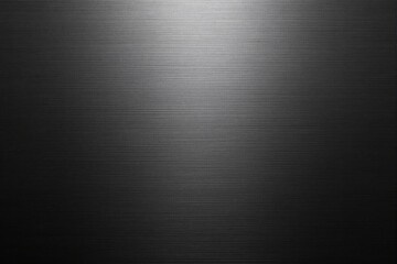 Dark brushed metal background with subtle light reflection.