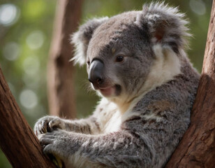 Obraz premium closeup of a koala in the forest