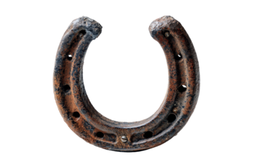 Rustic horseshoe farm close-up