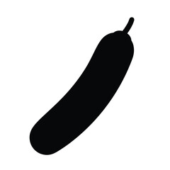 pickled cucumber vector silhouette icon - perfect for food, farming, or nutrition concepts.