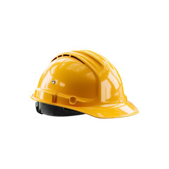 Fototapeta premium Yellow Hard Hat Safety Helmet on white background