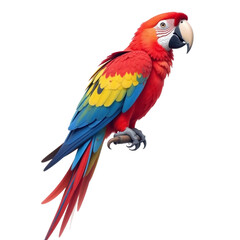 Fototapeta premium Detailed Macaw Clipart, isolated on a white background.