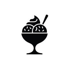 Delicious Ice Cream Sundae with Sprinkles and Whipped Cream