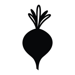 rutabaga vector silhouette icon - perfect for food, farming, or nutrition concepts.