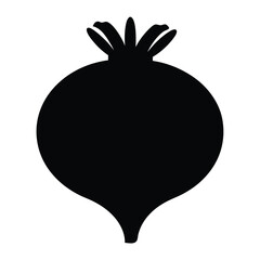 rutabaga vector silhouette icon - perfect for food, farming, or nutrition concepts.