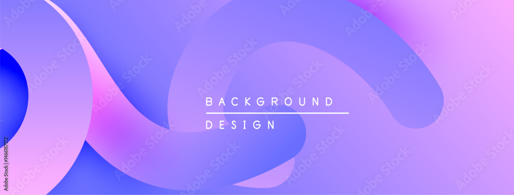 Poster abstract fluid shapes, purple hues, gradient background. modern design element for digital projects,
