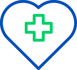 Vector of Heart with Heart Health care.