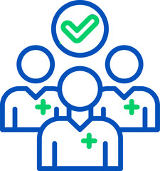 Medical people. Vector of medical icons. Doctor and nurse. Hospital. Medical assistant. Medical Team. Home care healthcare professional