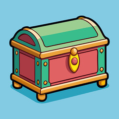 treasure chest vector illustration