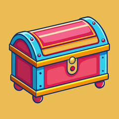 treasure chest isolated on white