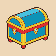 treasure chest vector illustration