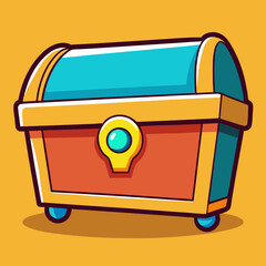 treasure chest vector illustration