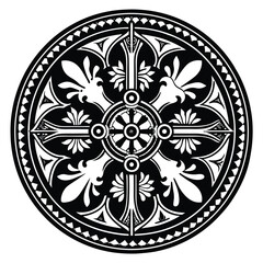 Circular pattern in the form of a mandala. Henna tattoo mandala. Mehndi style. Decorative pattern in oriental style. Coloring book page.