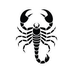 Black Scorpion Silhouette Icon Vector Illustration Graphic
