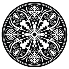 Circular pattern in the form of a mandala. Henna tattoo mandala. Mehndi style. Decorative pattern in oriental style. Coloring book page.
