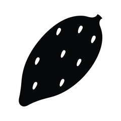sweet potato vector silhouette icon - perfect for food, farming, or nutrition concepts.