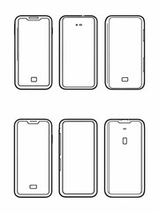 High-capacity black power bank line art illustration.eps